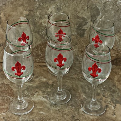 LR5009 - CLEAR-RED GLASS DRINKING HOLDER W/RED FDL